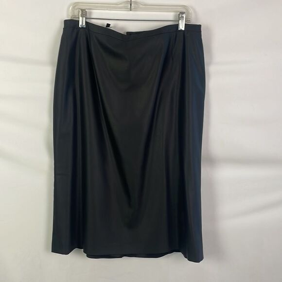 Escada Black Satin Tie Back Skirt - Picture 1 of 4